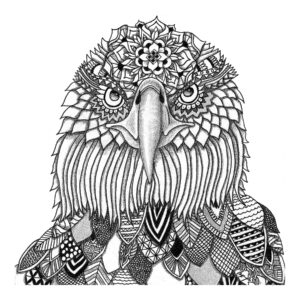 Zentangle Eagle 6x6